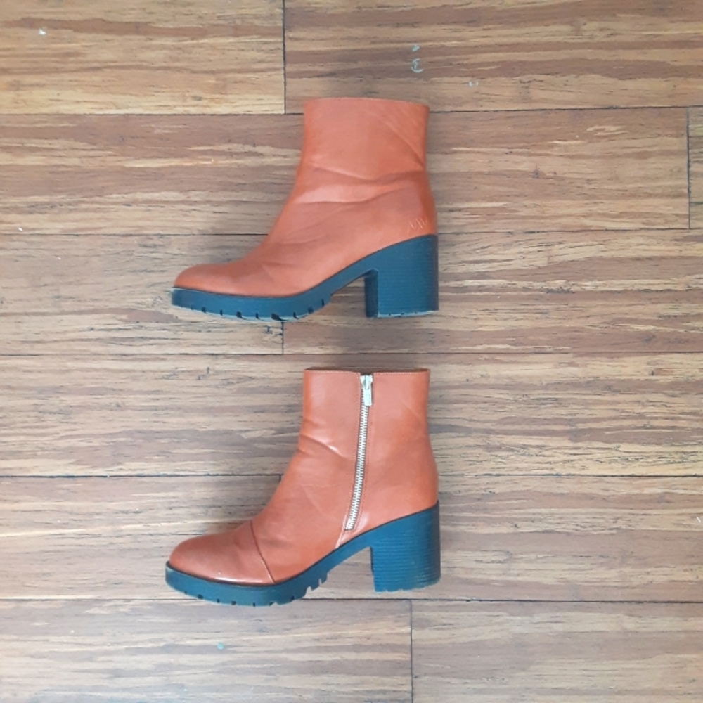 Matt & Nat Heeled Cognac Boots - Vegan Leather - Picture 4 of 7